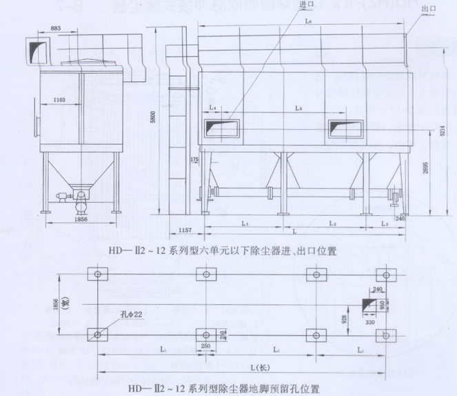 HD（HZ）-Ⅱ2-12型环隙喷吹脉冲袋式除尘器